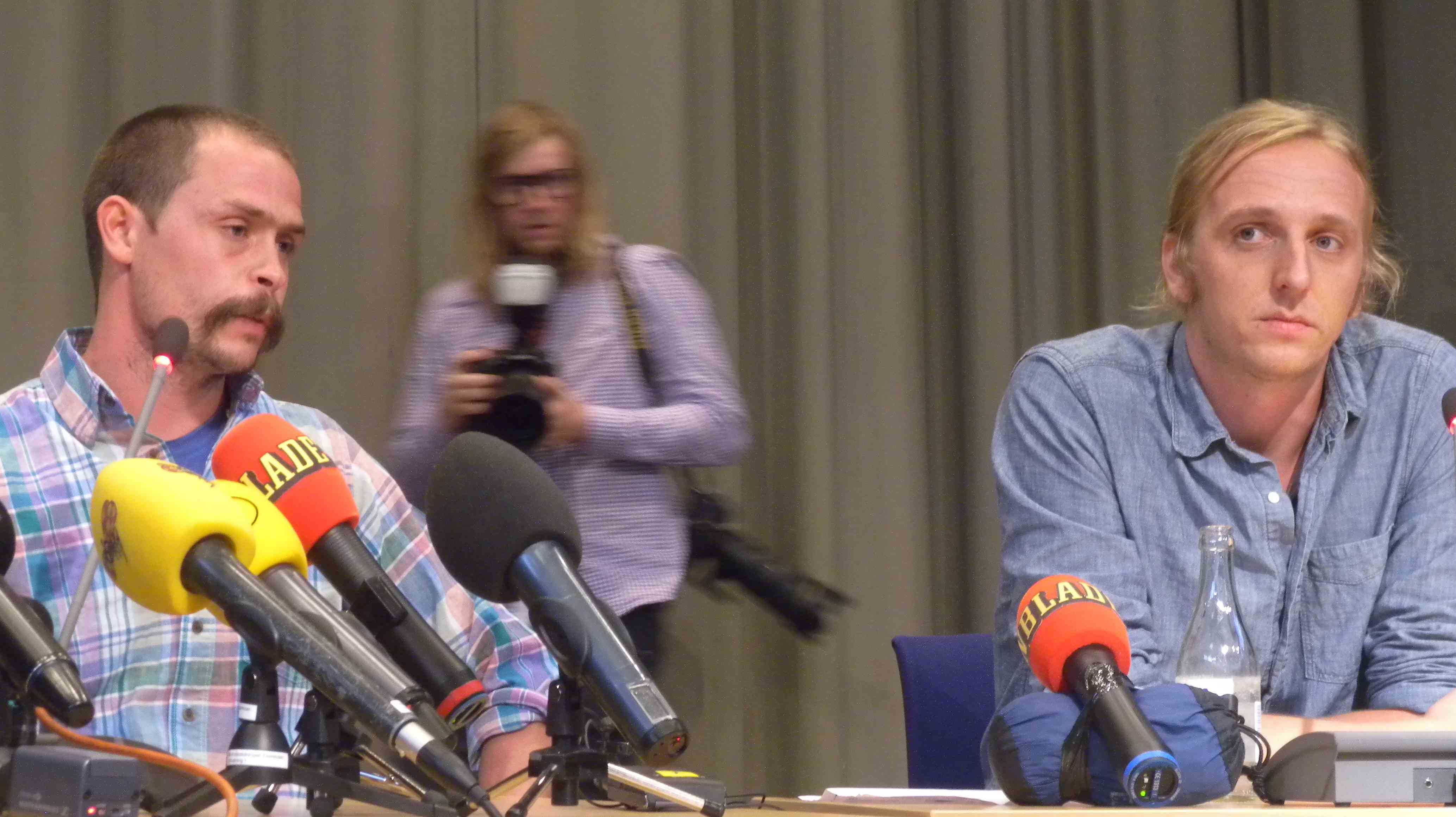 Johan Persson och Martin Schibbye Presskonferens